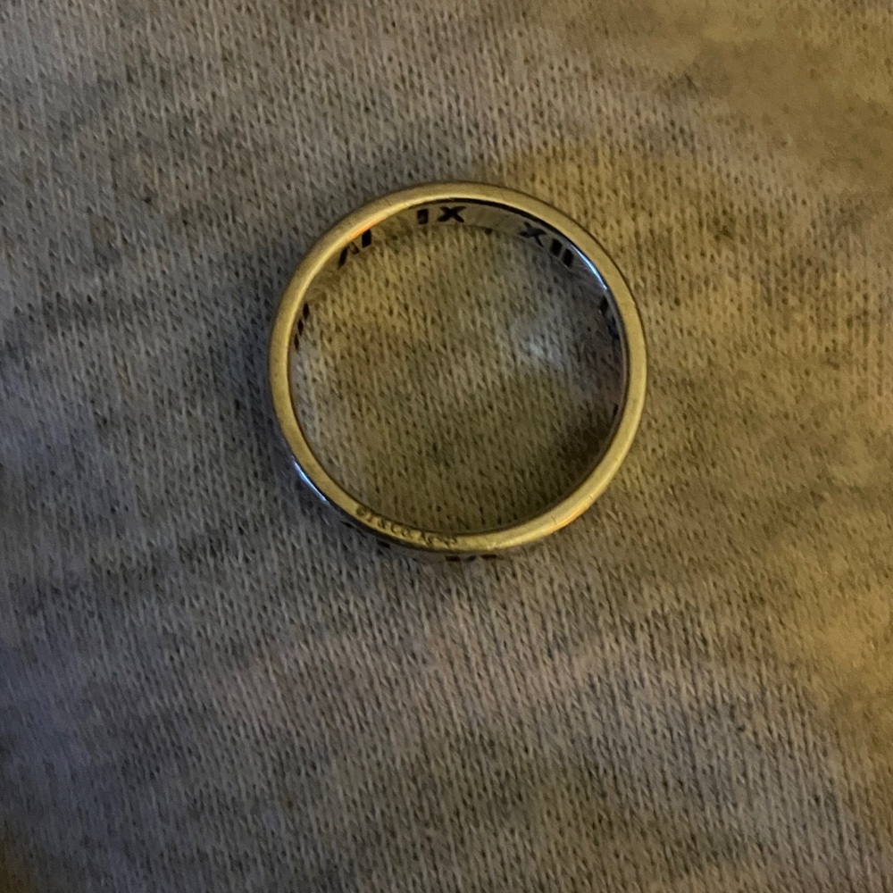 Tiffany & Co. Silver XI Roman numeral ring